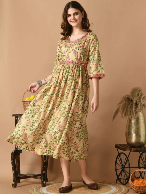 Mirror Work Anarkali Kurti - Image 4