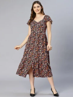 Floral Crepe Kurti