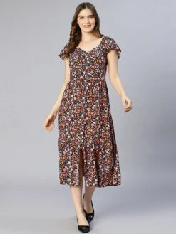 Floral Crepe Kurti -Harmony Shop Kurti K133G 5