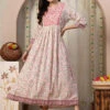 Floral Print Anarkali Kurti -Harmony Shop Kurti K133J 5