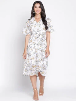 Floral Printed V-Neck Kurti