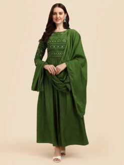 Embroidered Fit & Flare Kurti