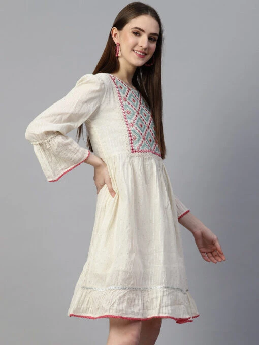 Floral Embroidered Kurti - Image 2