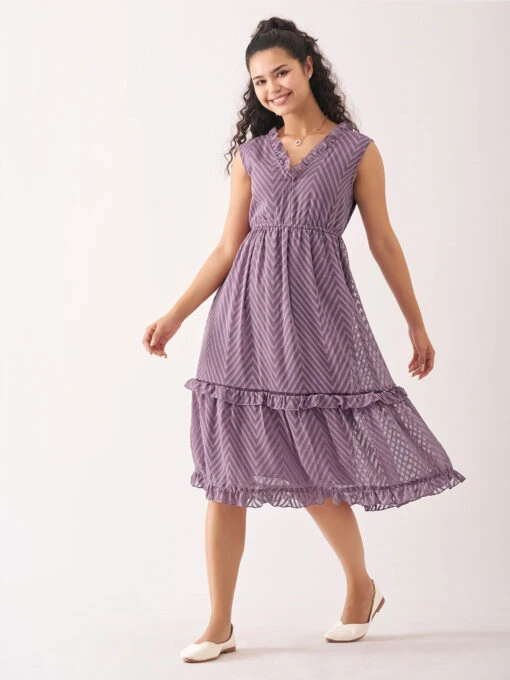 V-Neck Crepe Kurti - Image 2