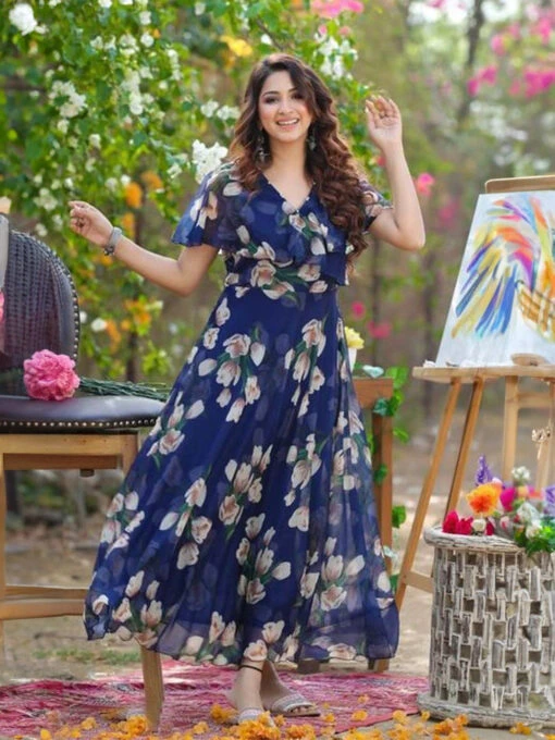 Floral Print Kurti - Image 4