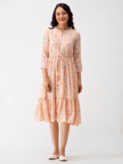 Polka Dots Floral Kurti - Image 3