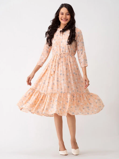 Polka Dots Floral Kurti