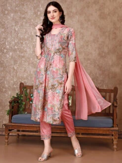Floral Thread Work Kurta Set
