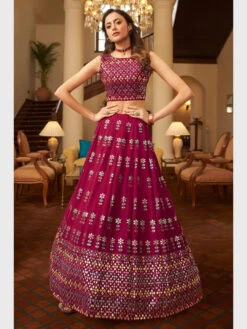 Embroidery On Georgette & Net -Harmony Shop Lehenga Choli L040C 4