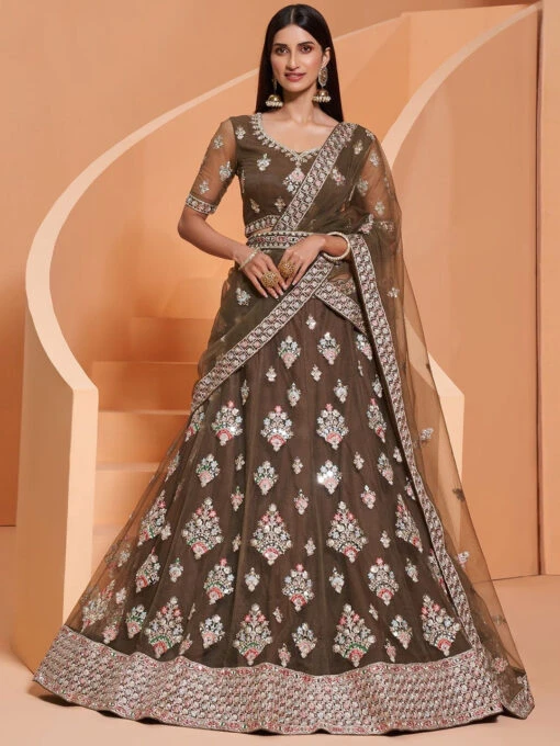 Embroidery On Net Sequins