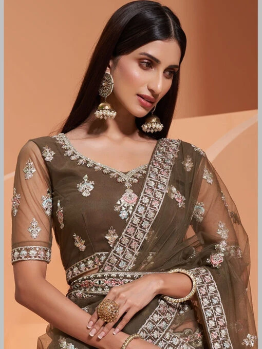 Embroidery On Net Sequins - Image 5