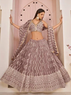Embroidered Butterfly Net -Harmony Shop Lehenga Choli L076C 4