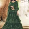 Embroidered Net & Silk Satin