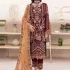 Chevron Embroidered Chiffon -Harmony Shop Pakistani Dress C1107J 2