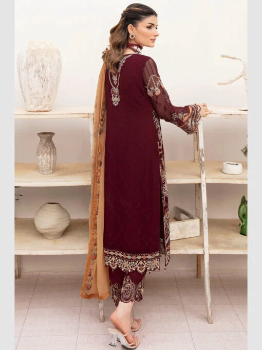 Chevron Embroidered Chiffon - Image 4