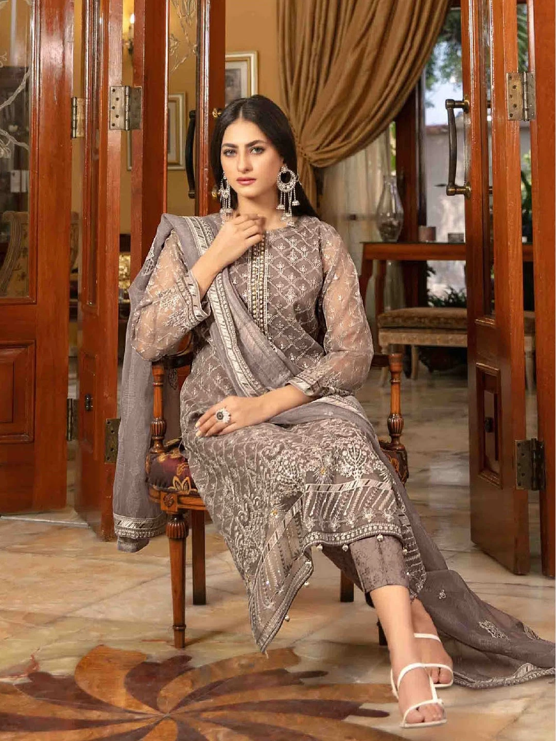 Fancy Embroidered Organza - Image 4