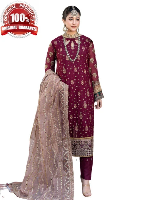 Embroidered Chiffon Organza - Image 2
