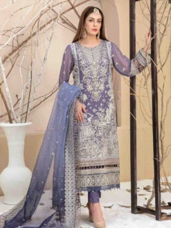 Embroidered Chiffon Jacquard