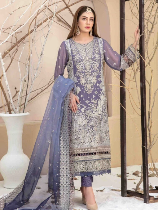 Embroidered Chiffon Jacquard
