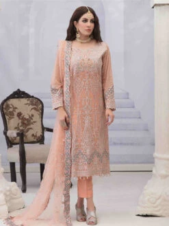Embroidered Crinkle Chiffon