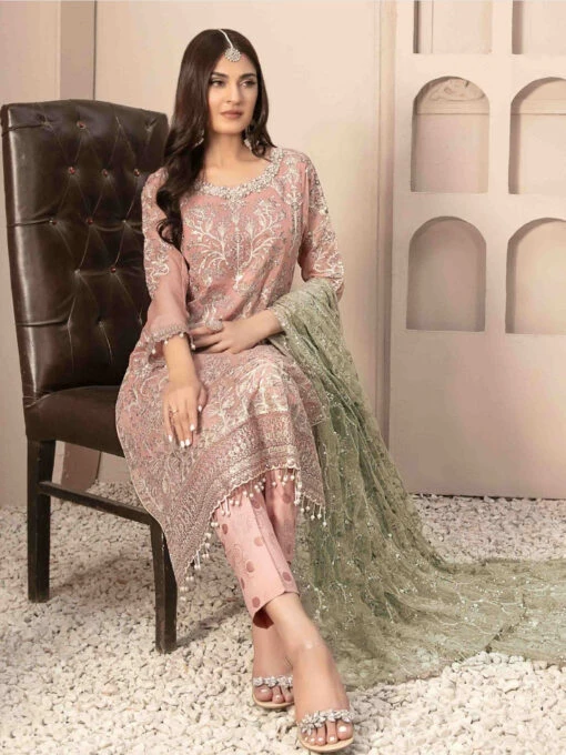 Chiffon Jacquard Embroidery - Image 3