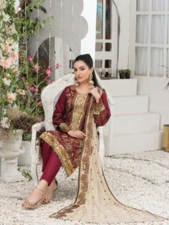Heavy Embroidered Jacquard -Harmony Shop Pakistani Dress C537K 3 dee65fd9 ac99 4265 80ff 45247102212d