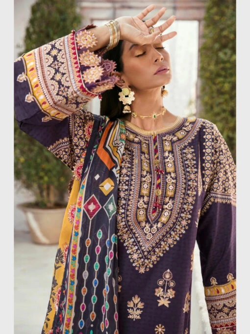 Designer Jacquard Lawn Embroidery - Image 2