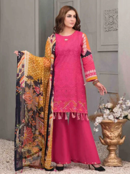 Lawn Schiffli Embroidered