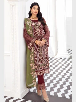 Designer Embroidered Chiffon Sequins -Harmony Shop Pakistani Dress C731B 2