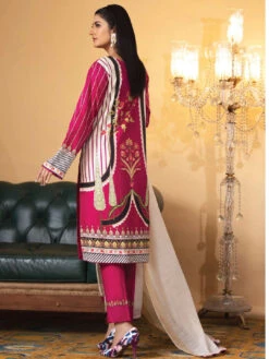 Embroidery On Chikan Kari Lawn -Harmony Shop Pakistani Dress C793F 2