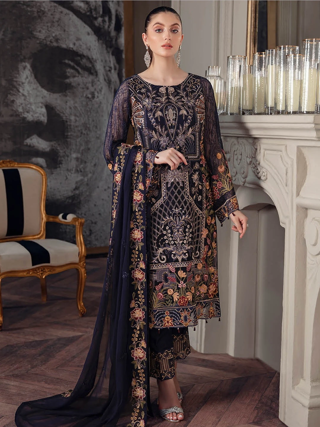Embroidered Designer Chiffon