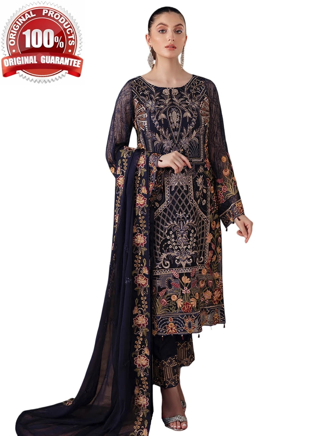 Embroidered Designer Chiffon - Image 2