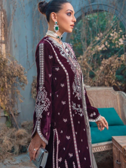 Designer Embroidered Velvet - Image 3