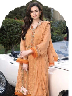 Chiffon Embroidery -Harmony Shop Pakistani Dresses C915A 5