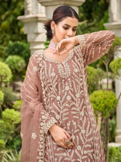 Pure Butterfly Net Embroidery -Harmony Shop Salwar Kameez C1134A 3