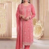 Thread Embroidery On Chinon -Harmony Shop Salwar Kameez C1161F 1