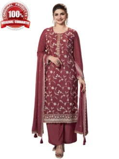 Embroidered Thread Chinon -Harmony Shop Salwar Kameez C1284D 2