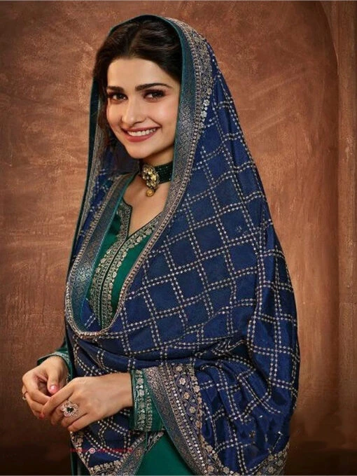 Satin Embroidered Suit - Image 2