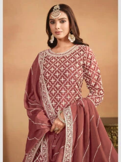 Embroidery On Chinon -Harmony Shop Salwar Suit C1148B 3