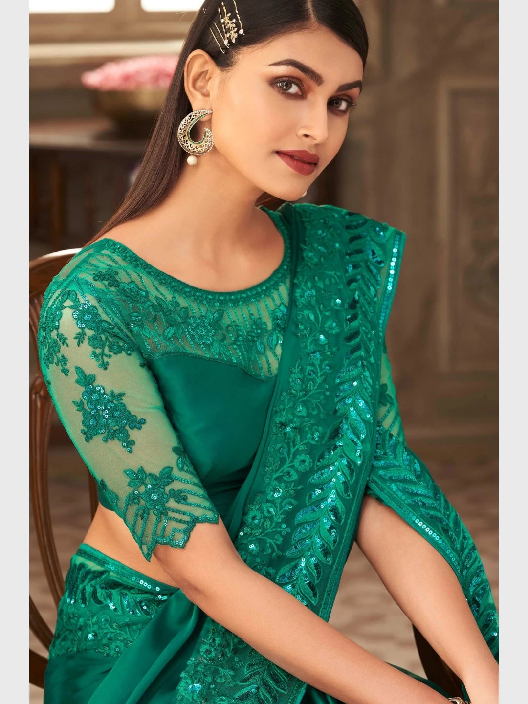 Sequins On Art Silk - Image 2