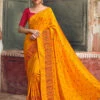 Art Silk Zari Embroidery -Harmony Shop Saree S084M 1
