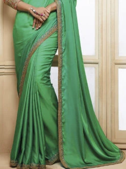 Satin Embroidery -Harmony Shop SareeS001G 3