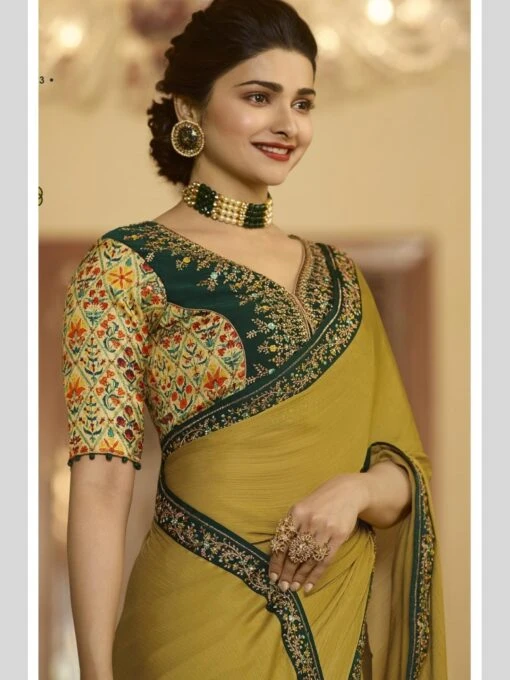 Heavy Embroidery On Silk - Image 2