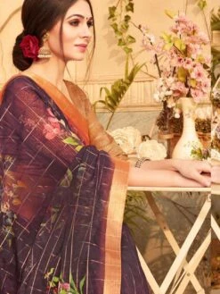 Organza & Linen Prints -Harmony Shop Saree S034A 1 c26d3a47 4268 4844 881b 8bd61c9c67fe