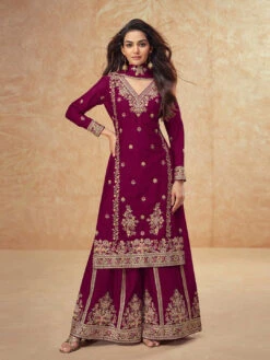Embroidered Silk Chinon