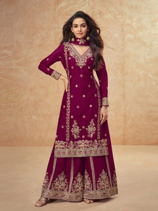 Embroidered Silk Chinon