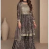 Embroidered Chinnon Silk -Harmony Shop Sharara C928E 2