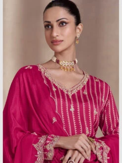 Chiffon Silk Embroidery -Harmony Shop Sharara Suit C1132D 3